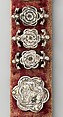 Belt, Silver, with traces of gilding and enamel; modern textile support, North Italian