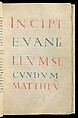 Gospel Book, Ink and opaque watercolor on parchment; modern leather binding, Carolingian