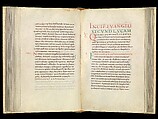 Gospel Book, Ink and opaque watercolor on parchment; modern leather binding, Carolingian