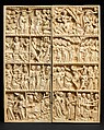Diptych with Scenes of the Life of Christ and the Virgin, Saint Michael, John the Baptist, Thomas Becket, and the Trinity, Elephant ivory, German