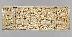 Panel with Hunting Scenes, Ivory, French