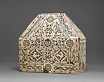 Bursa Reliquary, Bone, paint, copper gilt, iron brads, and sycamore wood, North Italian