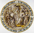 Roundel with Christ Condemned by Pilate, Colorless glass, vitreous paint and silver stain, North Netherlandish