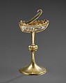 Saltcellar, Gold, rock crystal, emeralds, pearls, spinel or balas rubies, French