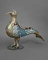 Eucharistic Dove, Champlevé enamel and gilded copper, French
