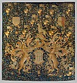 Tapestry with Armorial Bearings and Badges of John, Lord Dynham, Wool warp;  wool wefts with a few silk wefts, South Netherlandish