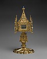 Monstrance, Silver, silver gilt, translucent and opaque enamels, rock crystal, Spanish