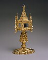 Monstrance, Silver, silver gilt, translucent and opaque enamels, rock crystal, Spanish