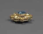 Brooch with Intaglio of an Emperor, Star sapphire, pearls, gold, Ottonian (Rhineland (?)) (setting); Byzantine (intaglio)