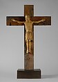 Crucifix, Limewood and birch with traces of paint (corpus); spruce with traces of paint (cross), Austrian