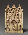 Central Panel of a Triptych, Ivory and paint, North French