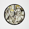 Roundel with Christ Taking Leave of His Mother, After Hans Schäufelein (German, Nuremberg ca. 1480–ca. 1540 Nördlingen), Colorless glass, vitreous paint and silver stain, South German