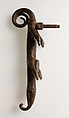 Door knocker in the shape of a lizard-like creature, Wrought iron, Spanish