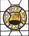 Armorial Roundel, Pot-metal glass, vitreous paint, and silver stain, German