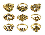 Nine Diamond Rings from a Convent, Gold and diamonds, Spanish