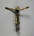 Crucified Christ, Copper alloy, gilt, German