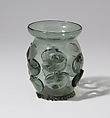 Beaker (Krautstrunk), Free-blown glass with applied decoration, German