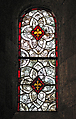 Grisaille Panel, White and pot-metal glass with vitreous paint, French