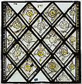 Composite Panel with Grisaille in a Wild-Rose Pattern, White glass with silver stain, French
