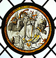 Roundel with the Temptation of Saint Anthony, Colorless glass, vitreous paint and silver stain, German