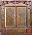 Devotional Diptych with inset Manuscript Texts, Polychromed wood, ink and pigment on paper and parchment, Austrian