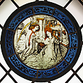 Roundel with the Annunciation, Colorless glass, vitreous paint and silver stain, South German