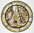 Roundel with Susannah and The Elders, Pseudo-Ortkens  South Netherlandish, Colorless glass, vitreous paint and silver stain, South Netherlandish