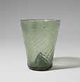 Conical Beaker, Mold-blown glass, German