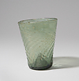 Conical Beaker, Mold-blown glass, German