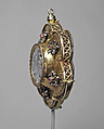 Pax (Kußtafel or Monile), Silver, silver gilt, rubies (or spinels), rock crystal, South German