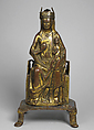 Seated Virgin and Child, Copper-gilt, champlevé enamel, French