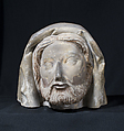 Head of a Bearded Man, Stone, paint, French