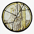 Roundel with Saint Anne with the Virgin and Child, Colorless glass, silver stain, vitreous paint, South Netherlandish