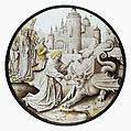 Roundel with Daniel Slaying the Dragon, Pseudo-Ortkens  South Netherlandish, Colorless glass, vitreous paint and silver stain, South Netherlandish
