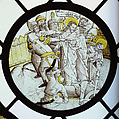 Roundel with the Betrayal, Colorless glass, vitreous paint and silver stain, German