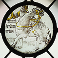 Roundel With King Arthur Riding On A Camel From A Series Of The Nine Heroes North