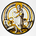 Roundel with Christ as Savior of the World, Colorless glass, vitreous paint and silver stain, South Netherlandish