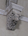 Corbel with Animal Mask of Wolf, Limestone, French