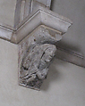 Corbel with Female Figure with Clasped Hands, Limestone, French