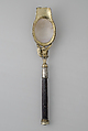 Liturgical Spoon, Silver, partly gilt, shell, obsidian, South Netherlandish