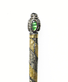 Stylus, silver, partly gilt, stones, French