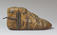 Shoe Reliquary, Leather and Iron, French or Swiss