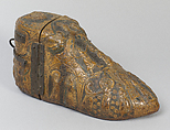 Shoe Reliquary, Leather and Iron, French or Swiss