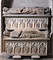 Double Tomb of Don Àlvar Rodrigo de Cabrera, Count of Urgell and His Wife Cecília of Foix, Limestone, traces of paint, Catalan