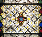 Window with Grisaille Decoration, Pot metal glass, colorless glass, silver stain, and vitreous paint, French