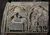 Tympanum Section with the Nativity and Annunciation to the Shepherds, Limestone, North French