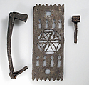 Door Knocker with Plate and Nail, Iron, European