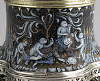 Beaker with Apes, Silver, silver gilt, and painted enamel, South Netherlandish