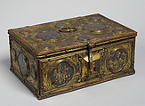 Box with Enamel Plaques, copper gilt, enamel, Austrian