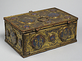 Box with Enamel Plaques, copper gilt, enamel, Austrian